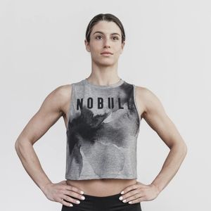 Nobull Cropped Floral Watercolor Tank size small